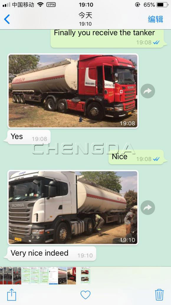 Customers Feedback Fuel Tanker Trailers