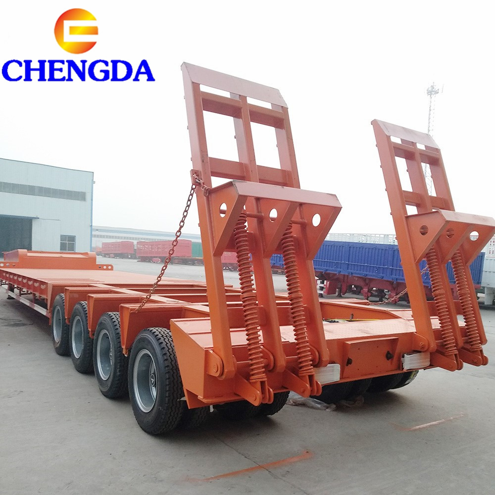 loading of lowbed semi trailer